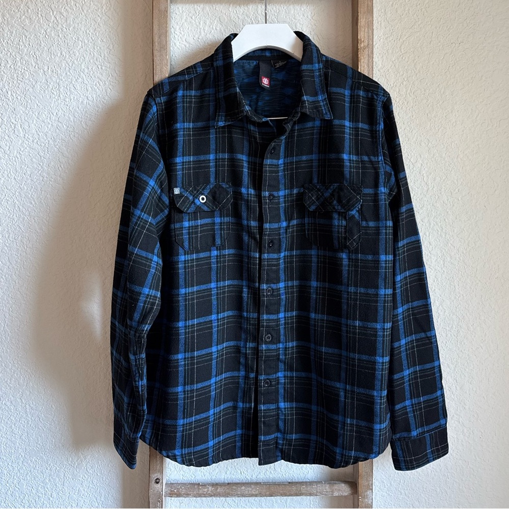 Element button down flannel boys sz: Large
